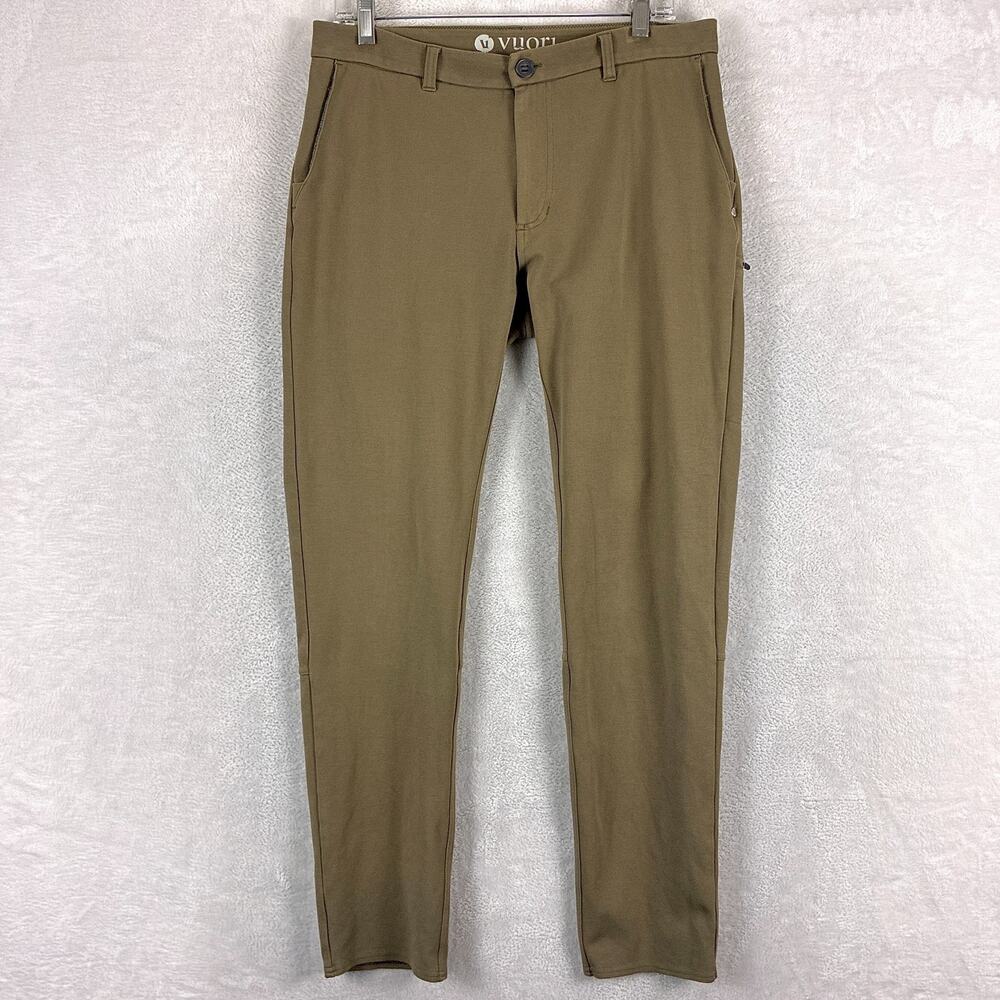 Vuori Pants Mens 32 Brown Meta Performance Preppy Luxury Gym Workout Hiking